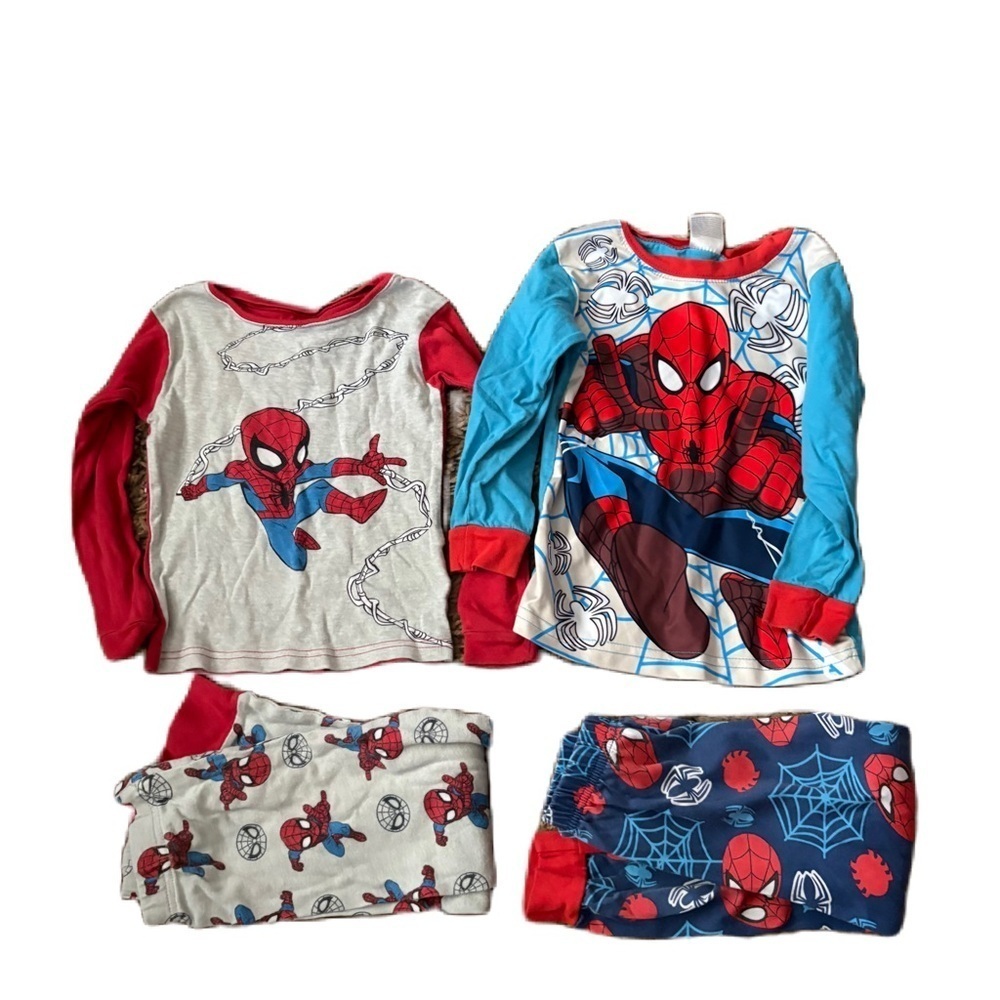 Spider-Man Kids Pajamas Set Bundle 5T Red Blue Kids